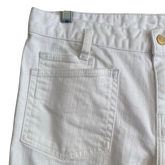 American Living White Cotton Denim Wide Leg Mid Rise Sailor Classic Jeans Sz 4 - Picture 13 of 16